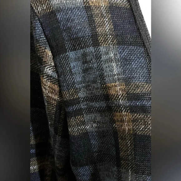 Anthro Comme Toi plaid lightweight open front cardigan small - Picture 4 of 8